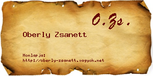 Oberly Zsanett névjegykártya